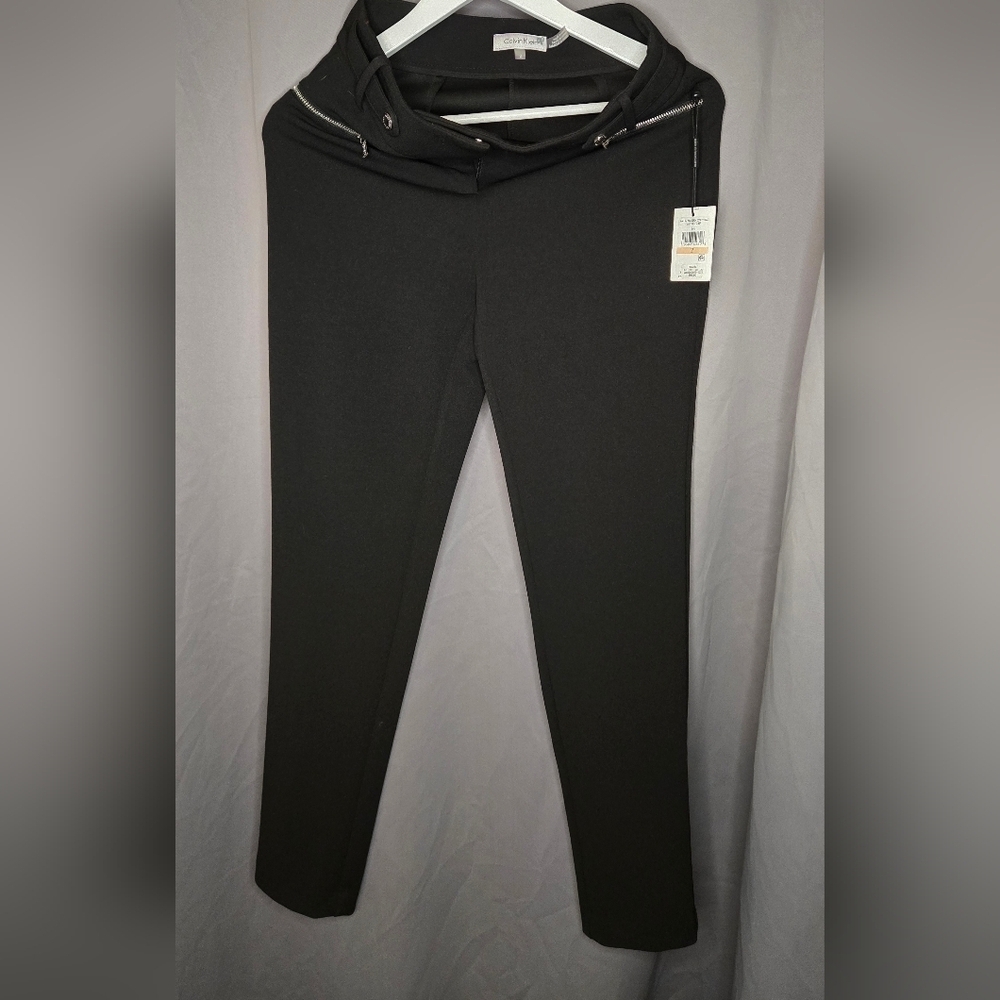 NWT Calvin Klein Black Slim Fit Ankle Pants - Size 2